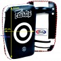 Fairtex KPLC1 Пады Тайские Изогнутые Тайский Бокс "Small Curved KIck Pads" Черно-Белые